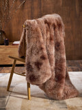 Loulou brown faux fur throw (British brand)