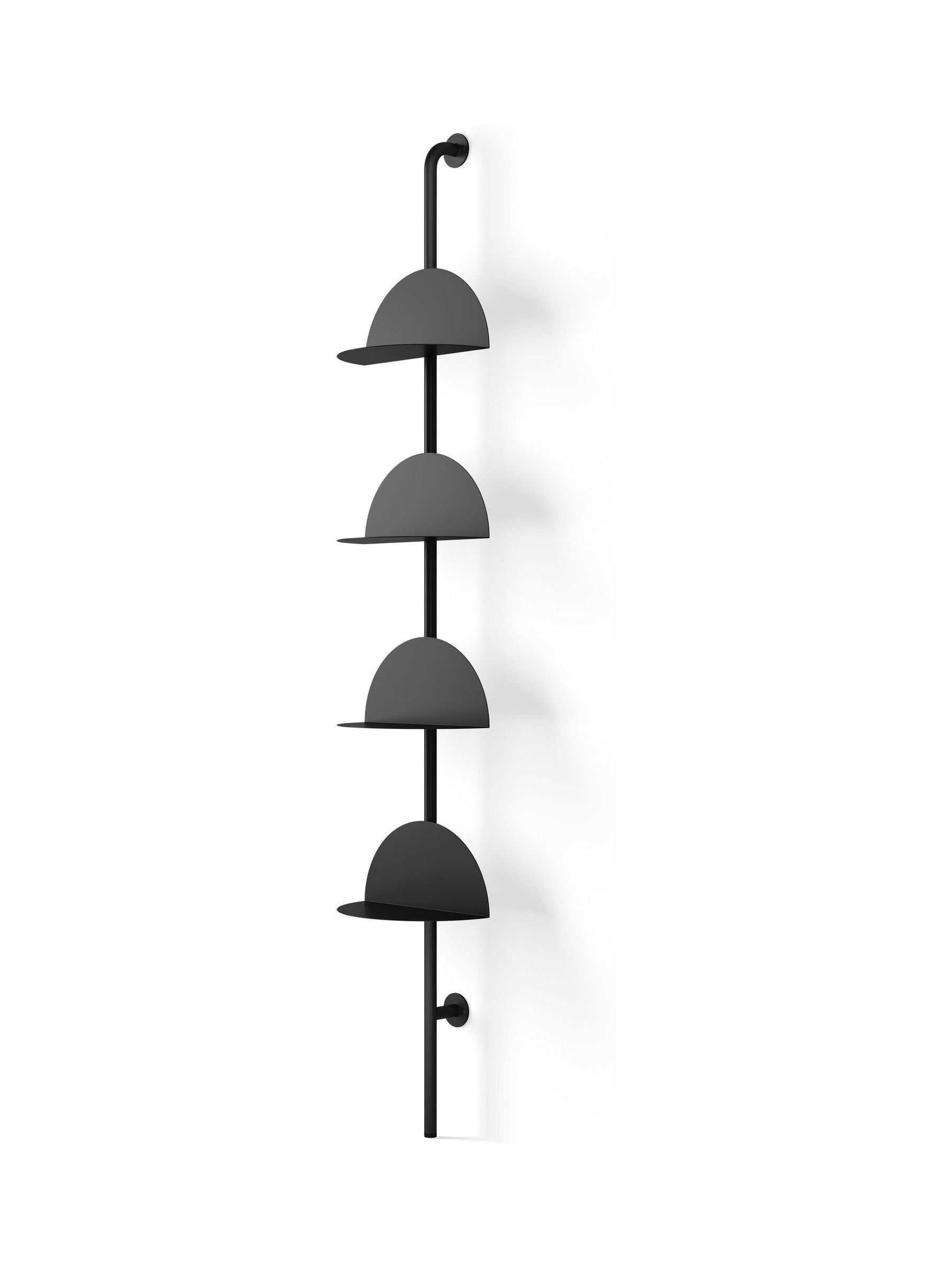 Umbra black adjustable shelf with four steel half-circles (British brand)