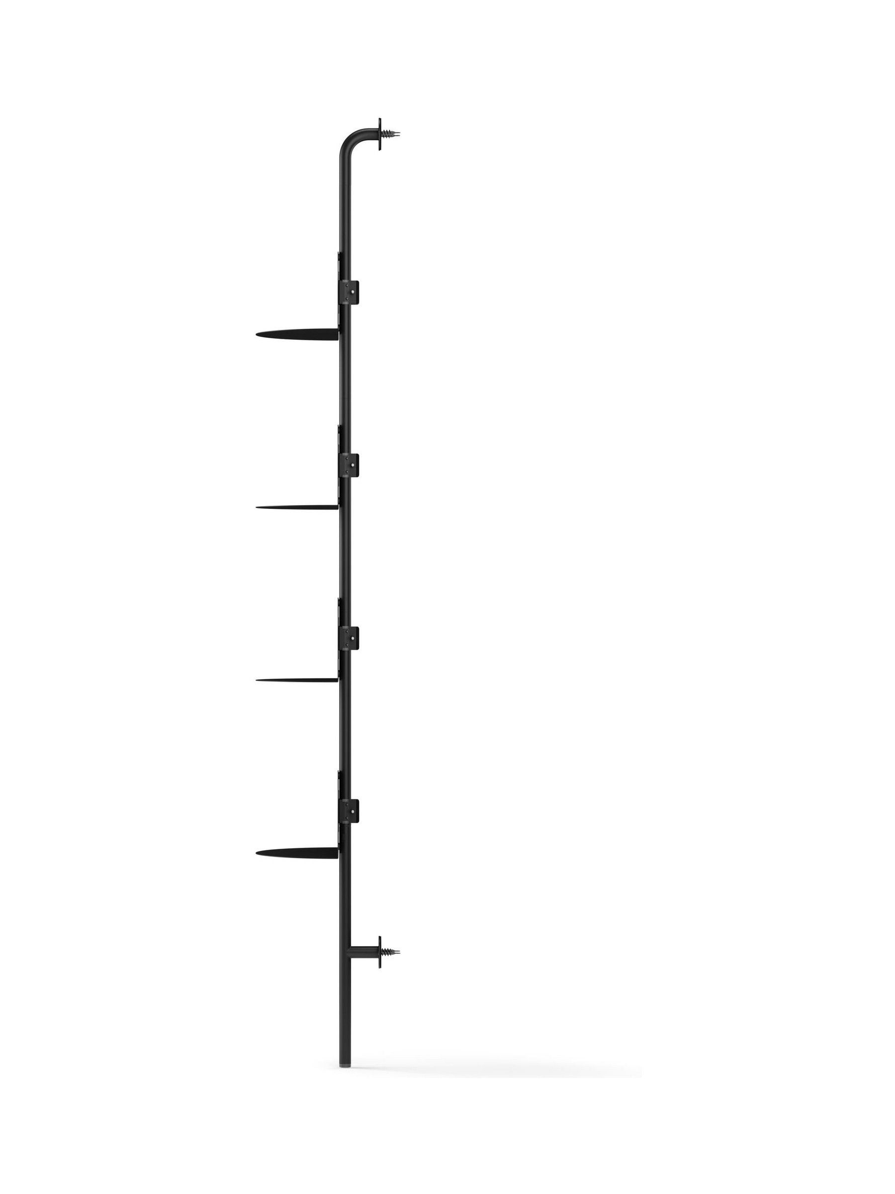 Umbra black adjustable shelf with four steel half-circles (British brand)