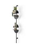 Umbra black adjustable shelf with four steel half-circles (British brand)