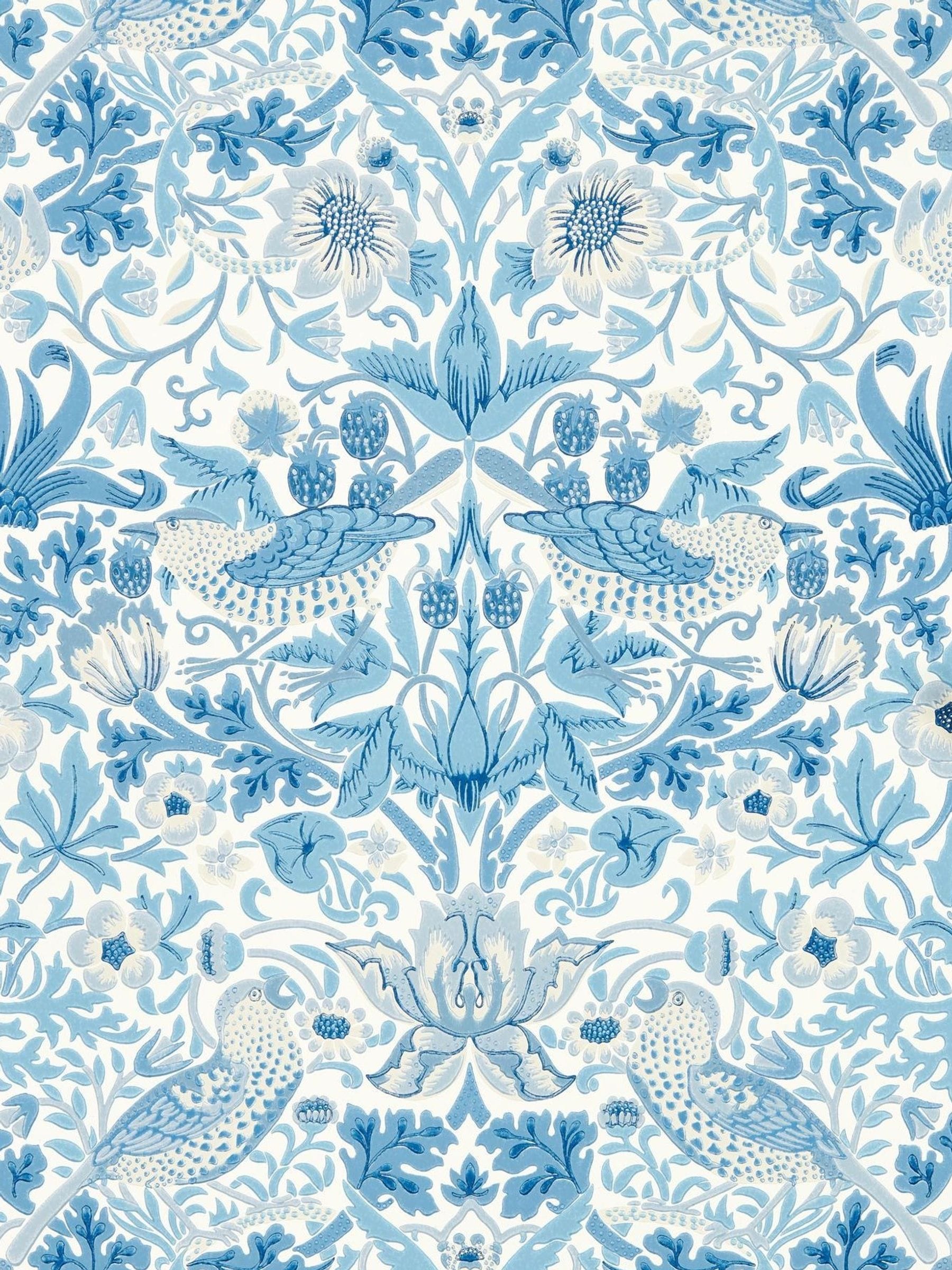 Morris & Co Strawberry Thief wallpaper sample - British product