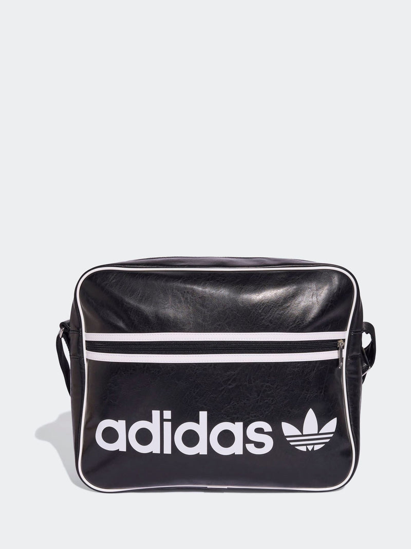 adidas Originals black airliner bag faux leather 17.7L, imported from the UK