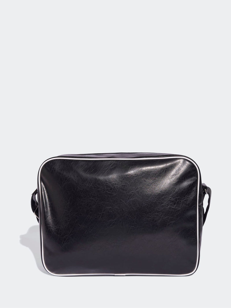 adidas Originals black airliner bag faux leather 17.7L, imported from the UK