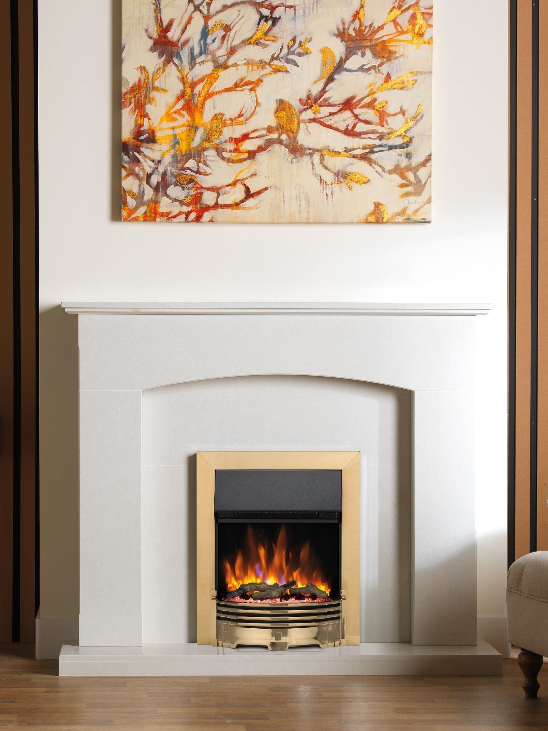 Dimplex Helmsdale inset electric fireplace with Optiflame effect (British brand)