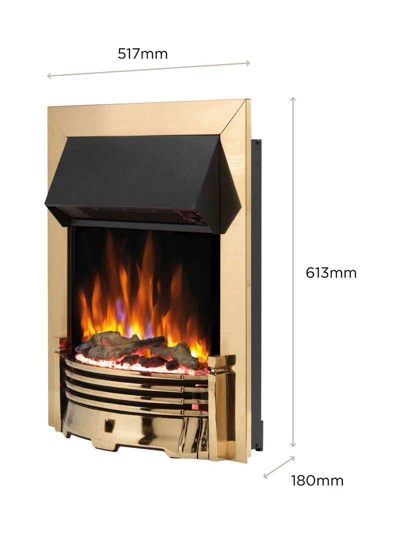 Dimplex Helmsdale inset electric fireplace with Optiflame effect (British brand)