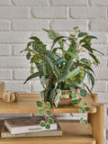 Artificial plant in metal bowl 40cm x 30cm x 52cm, UK version