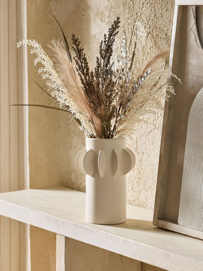 Next Artificial Dried Floral Arrangement in Skandi Ceramic Vase- Buy online at McGrocer
