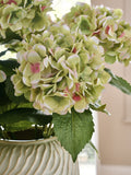 Green artificial hydrangea flower stems (2 pack), UK version