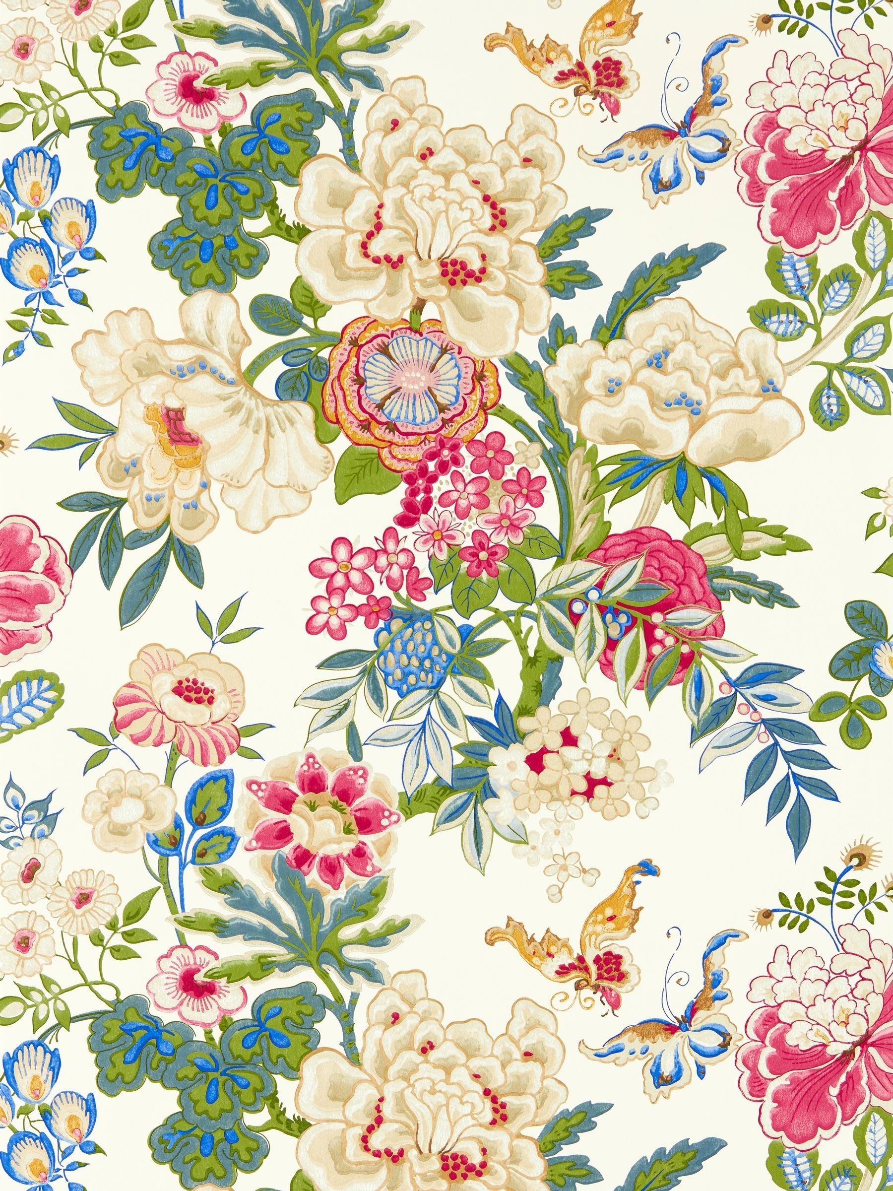 Sanderson Lotus Pink Emperor Peony wallpaper sample (British brand)