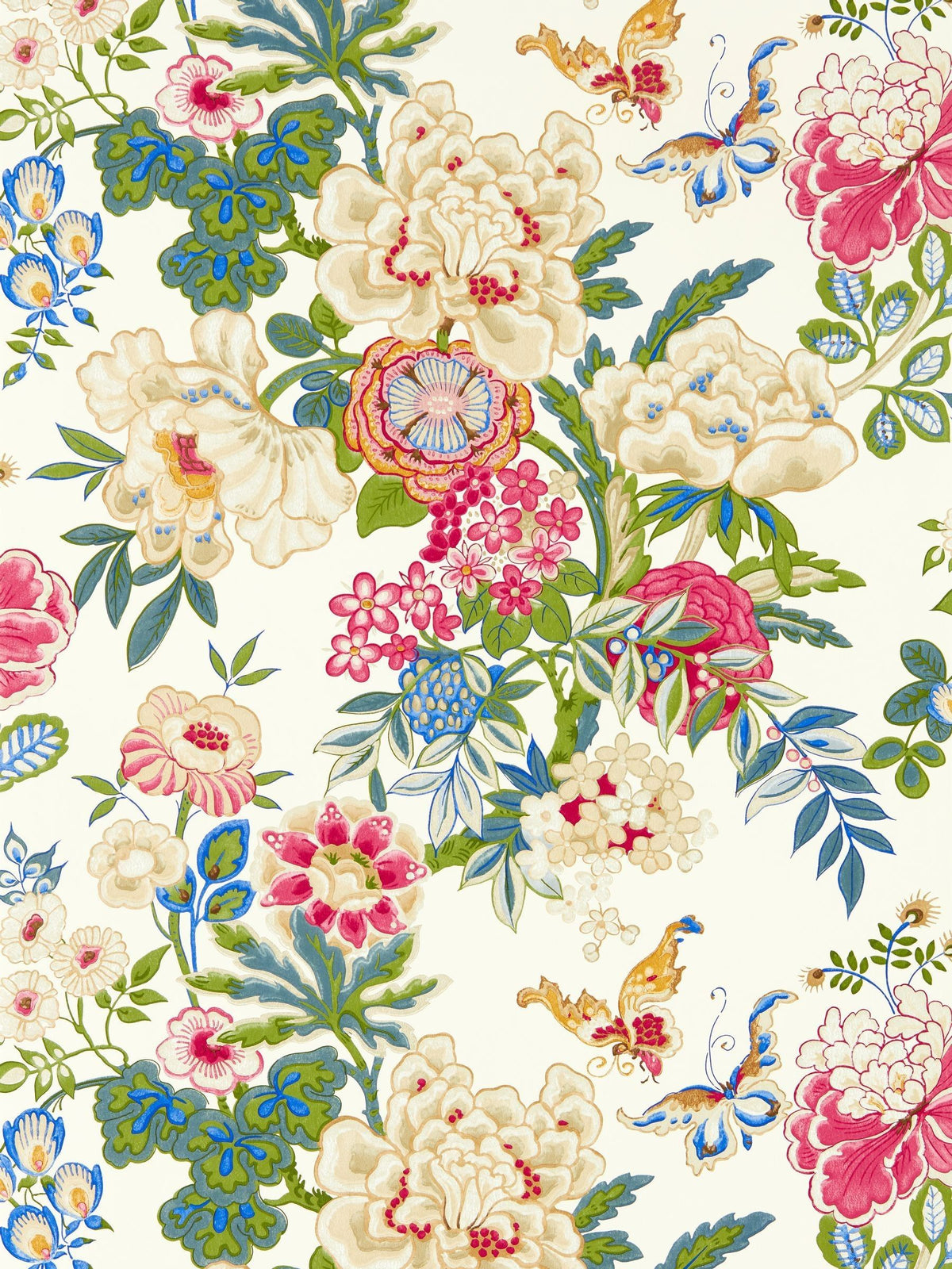 Sanderson Lotus Pink Emperor Peony wallpaper sample (British brand)