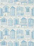 Sanderson Beach Huts wallpaper sample, UK version