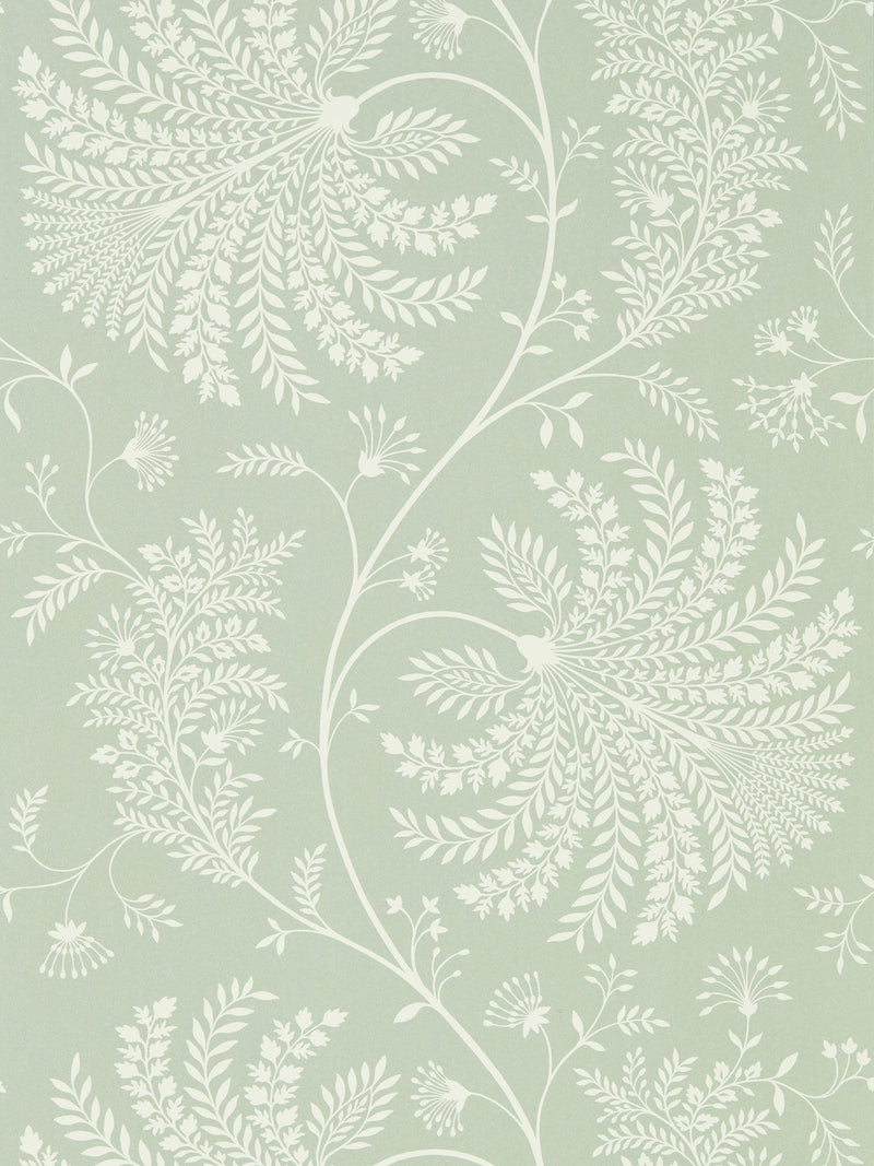 Sanderson wallpaper sample Sage Cream Mapperton, imported from the UK