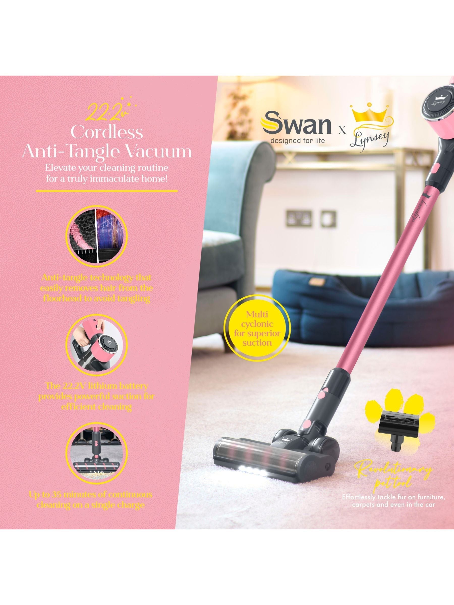 Swan cordless vacuum Queen of Clean, imported from the UK