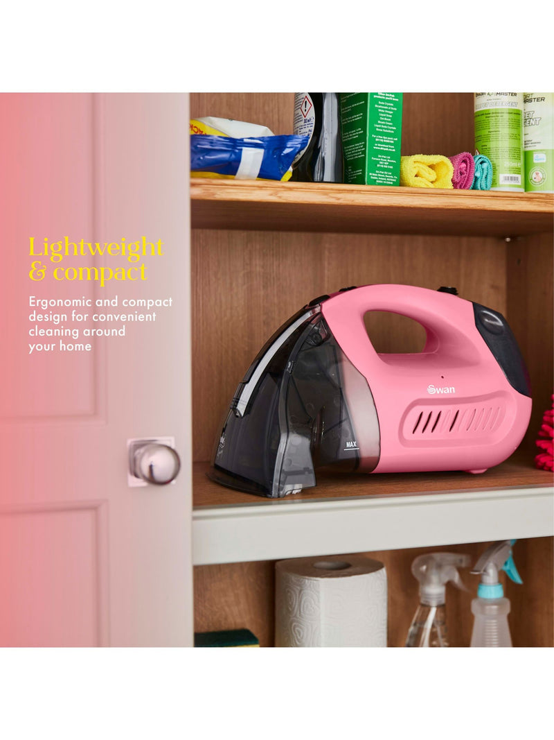 Swan Pink handheld carpet cleaner, UK version