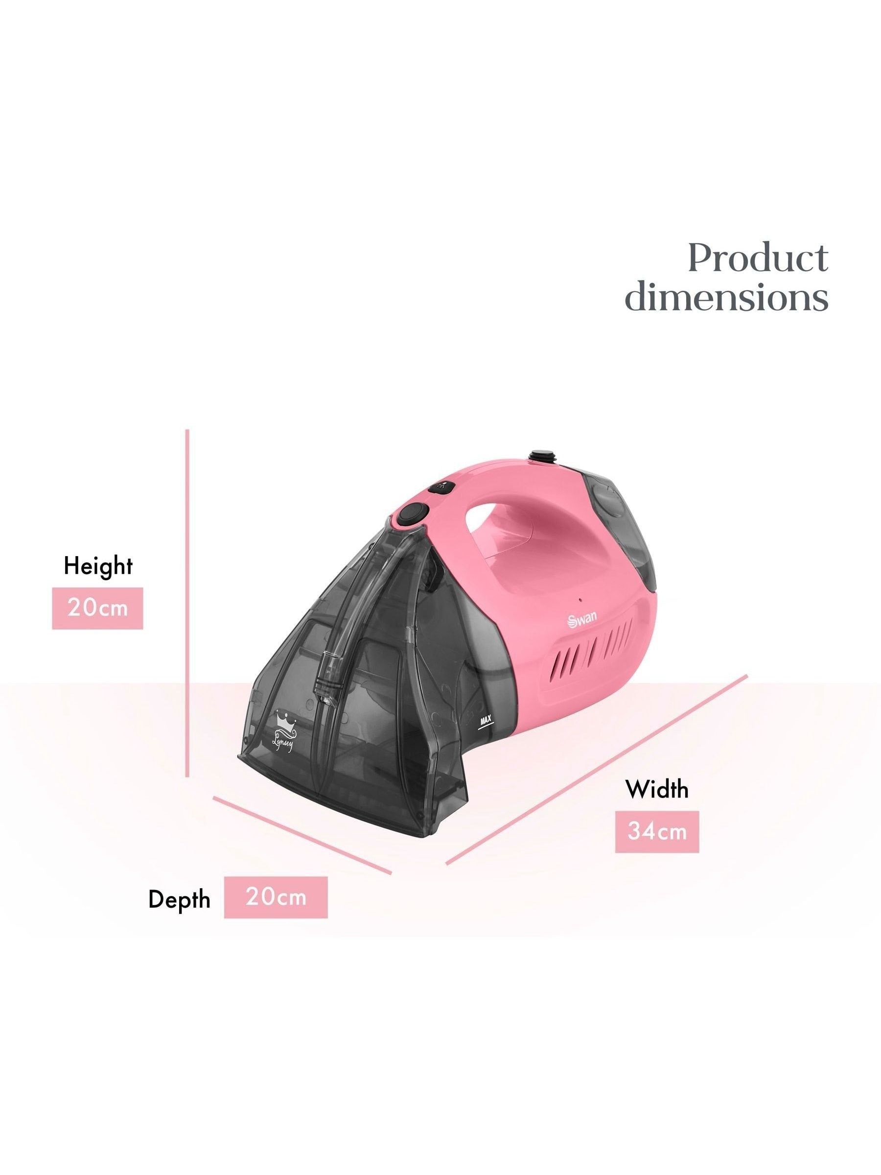 Swan Pink handheld carpet cleaner, UK version