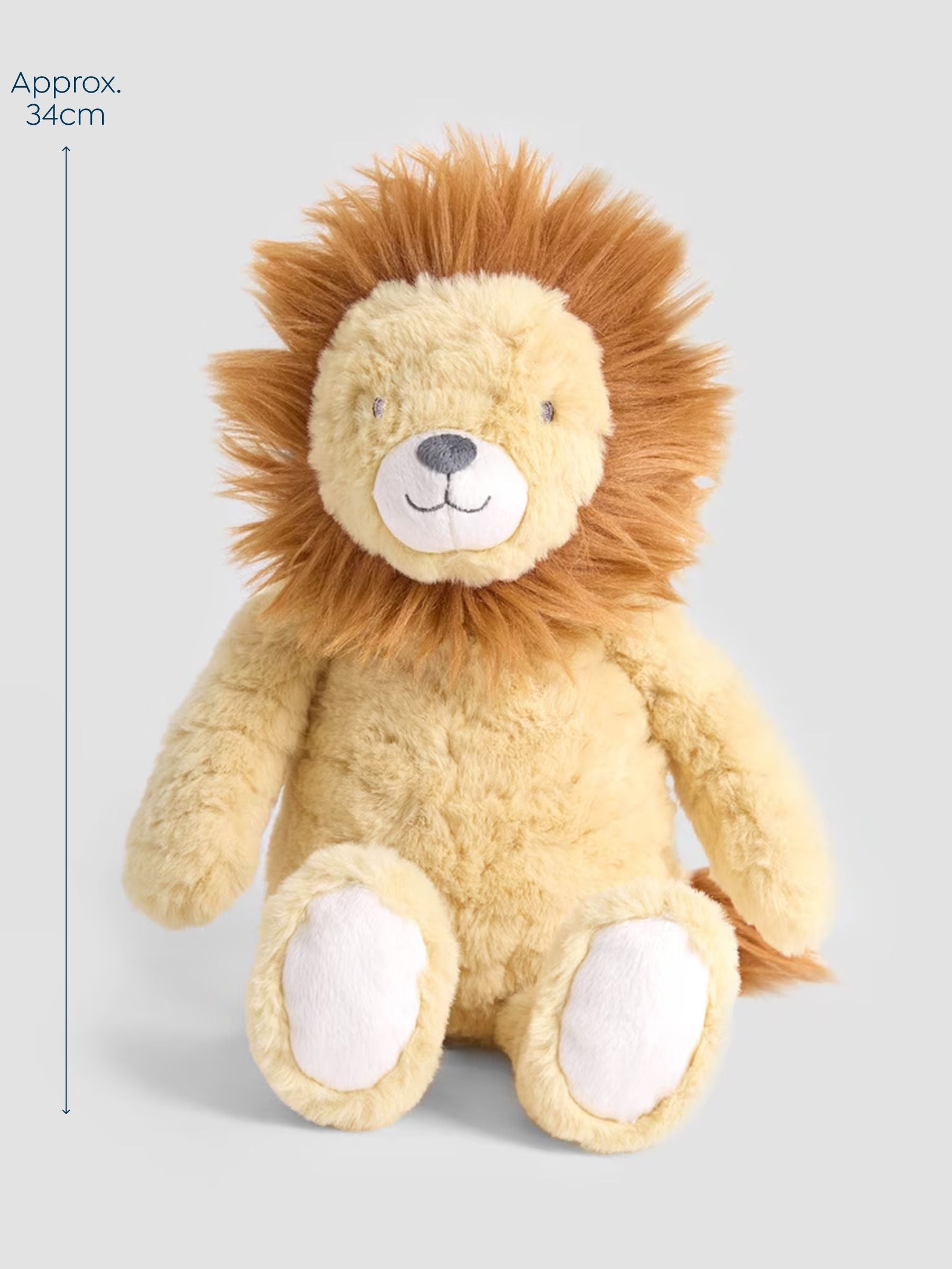 JoJo Maman Bébé yellow lion plushie medium, UK version