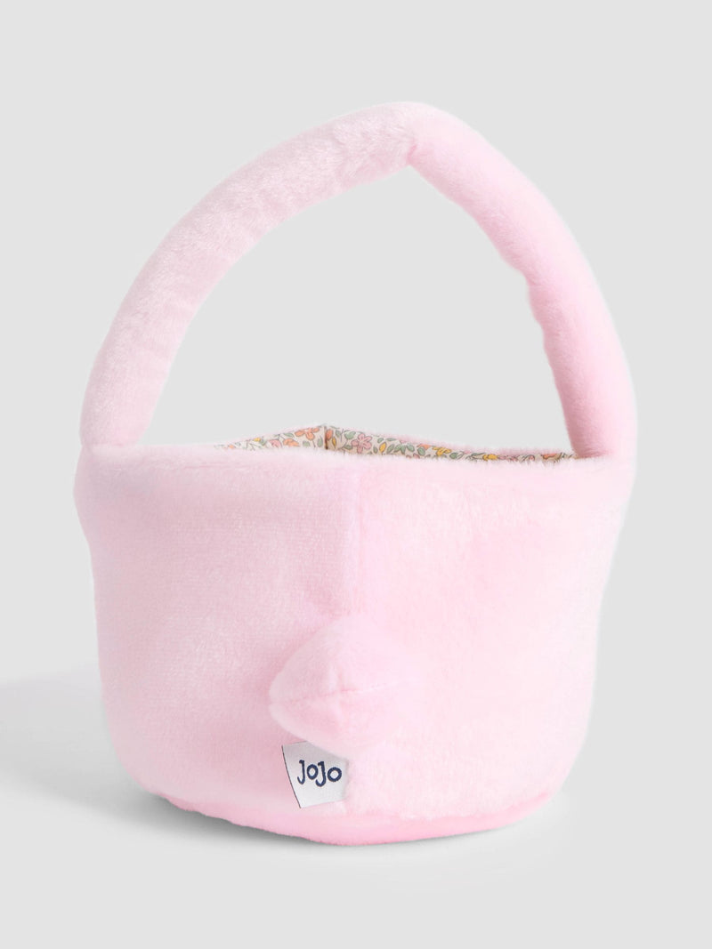 JoJo Maman Bébé pink bunny basket plush fabric - British product