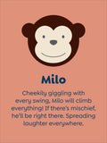 JoJo Maman Bébé Milo monkey plush medium 34cm, imported from the UK