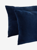 Navy teddy fleece pillowcases set of 2, UK version