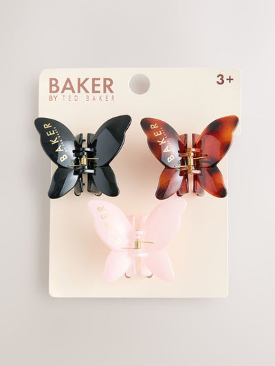 Next Baker by Ted Baker Girls Back to School Butterfly Wing Claw Clips 3 Pack- Buy online at McGrocer