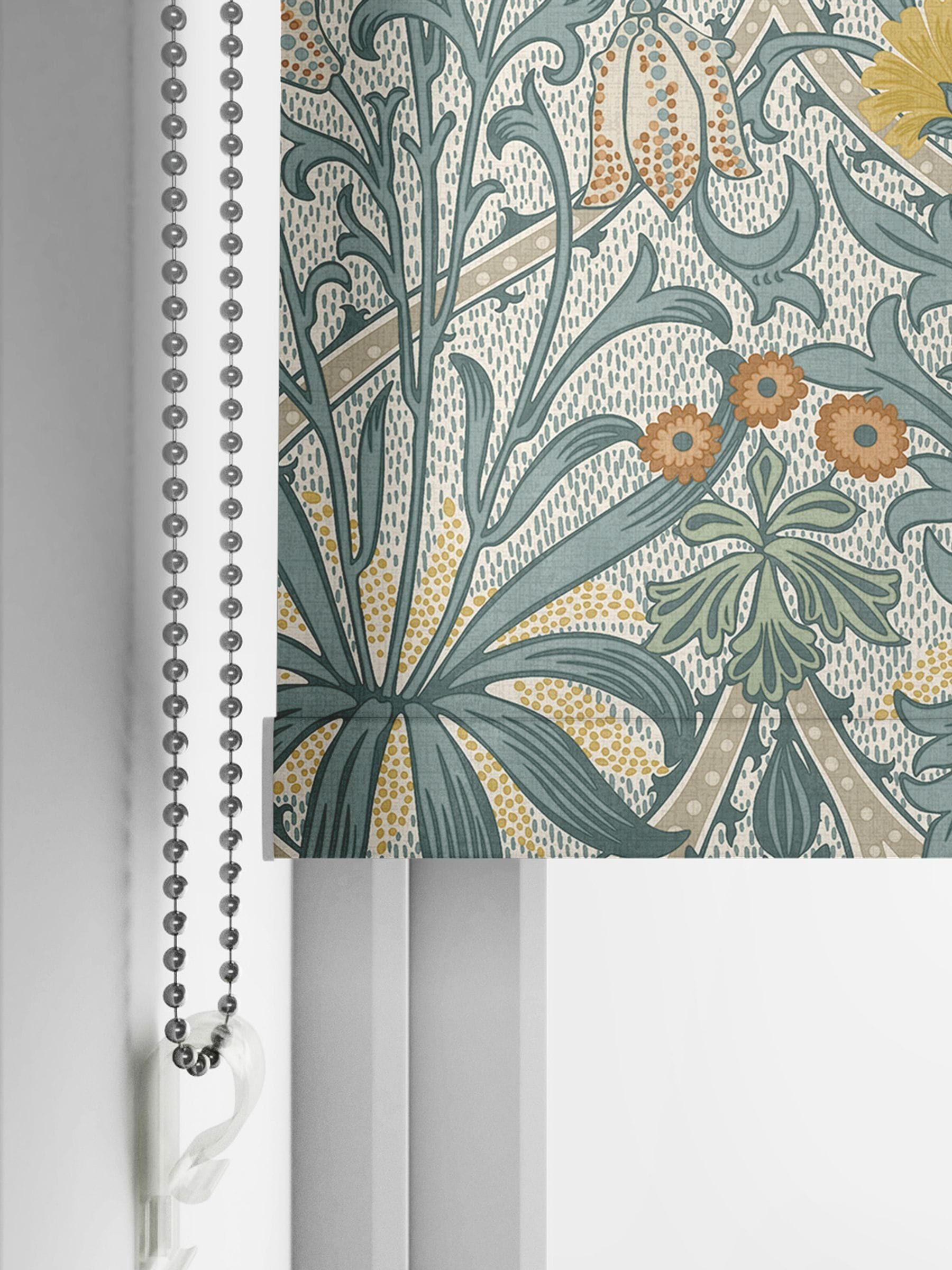 William Morris roller blind blue Woodland Weeds (British brand)