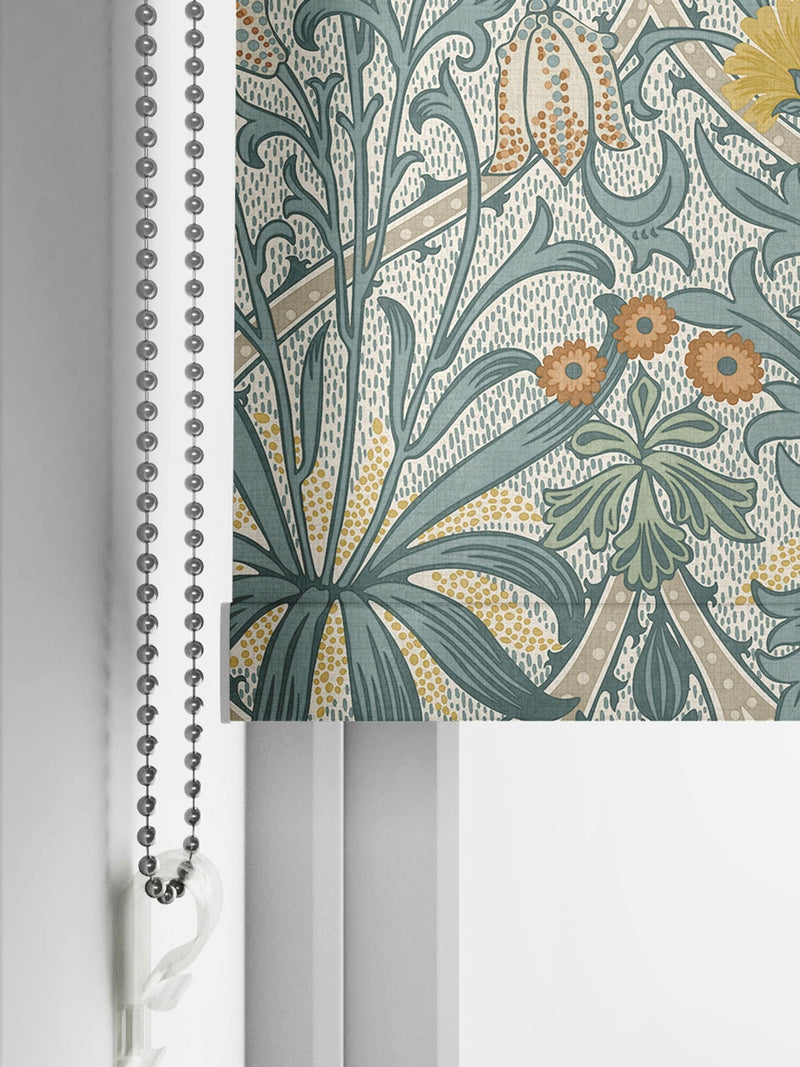 William Morris roller blind blue Woodland Weeds (British brand)