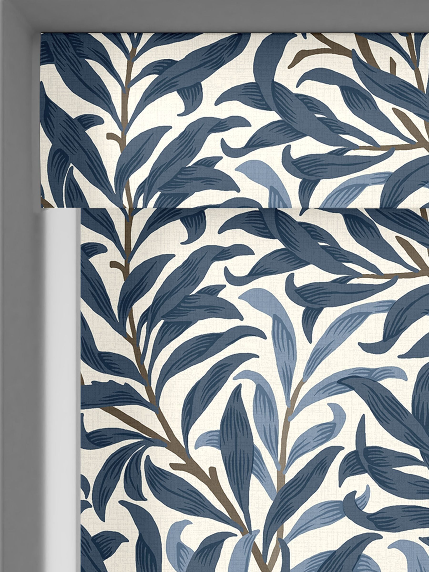 William Morris At Home roller blind Willow Bough midnight blue made to measure, UK version