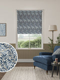 William Morris At Home roller blind Willow Bough midnight blue made to measure, UK version