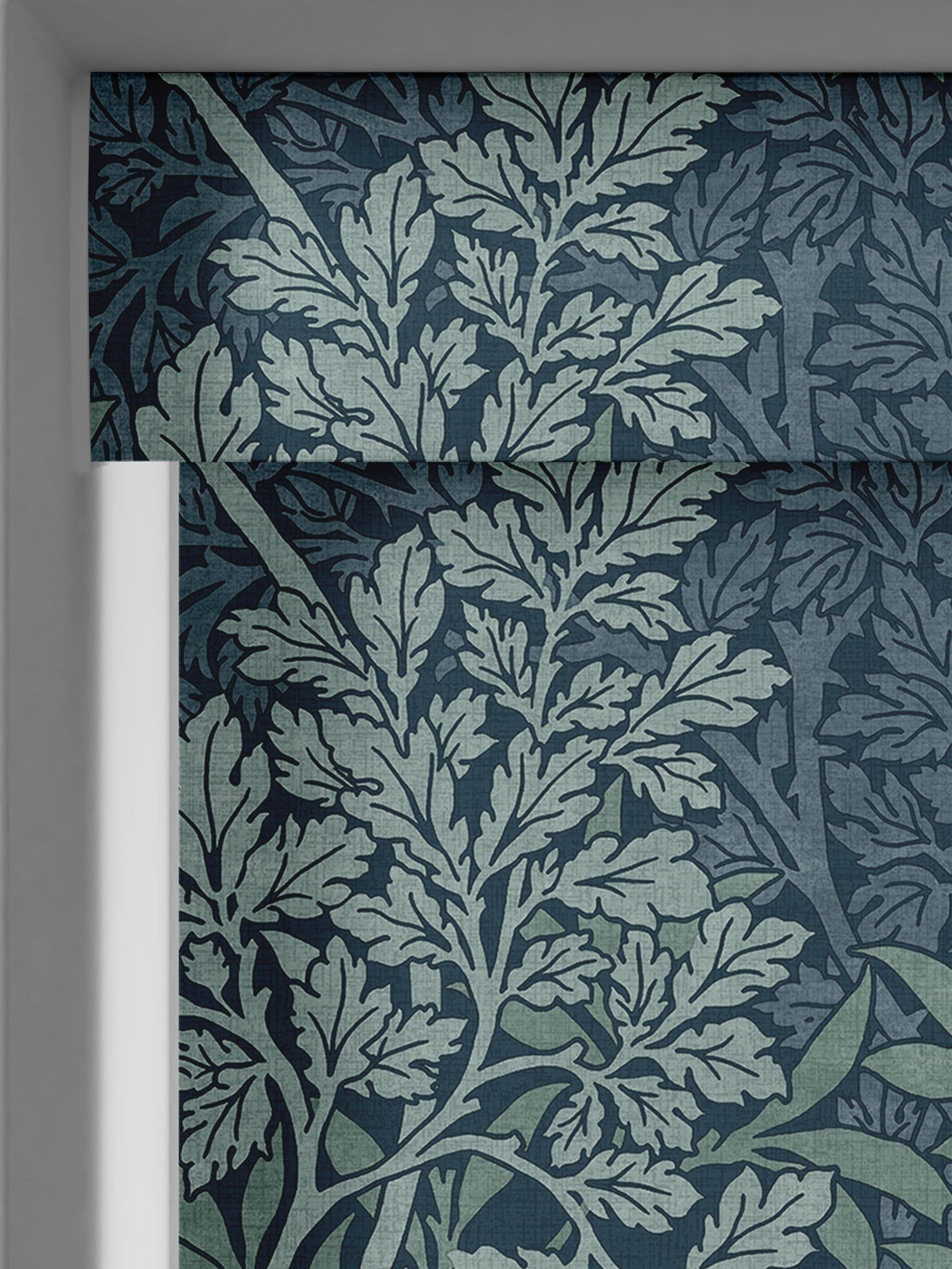 William Morris At Home indigo blue foliage roller blind, UK version