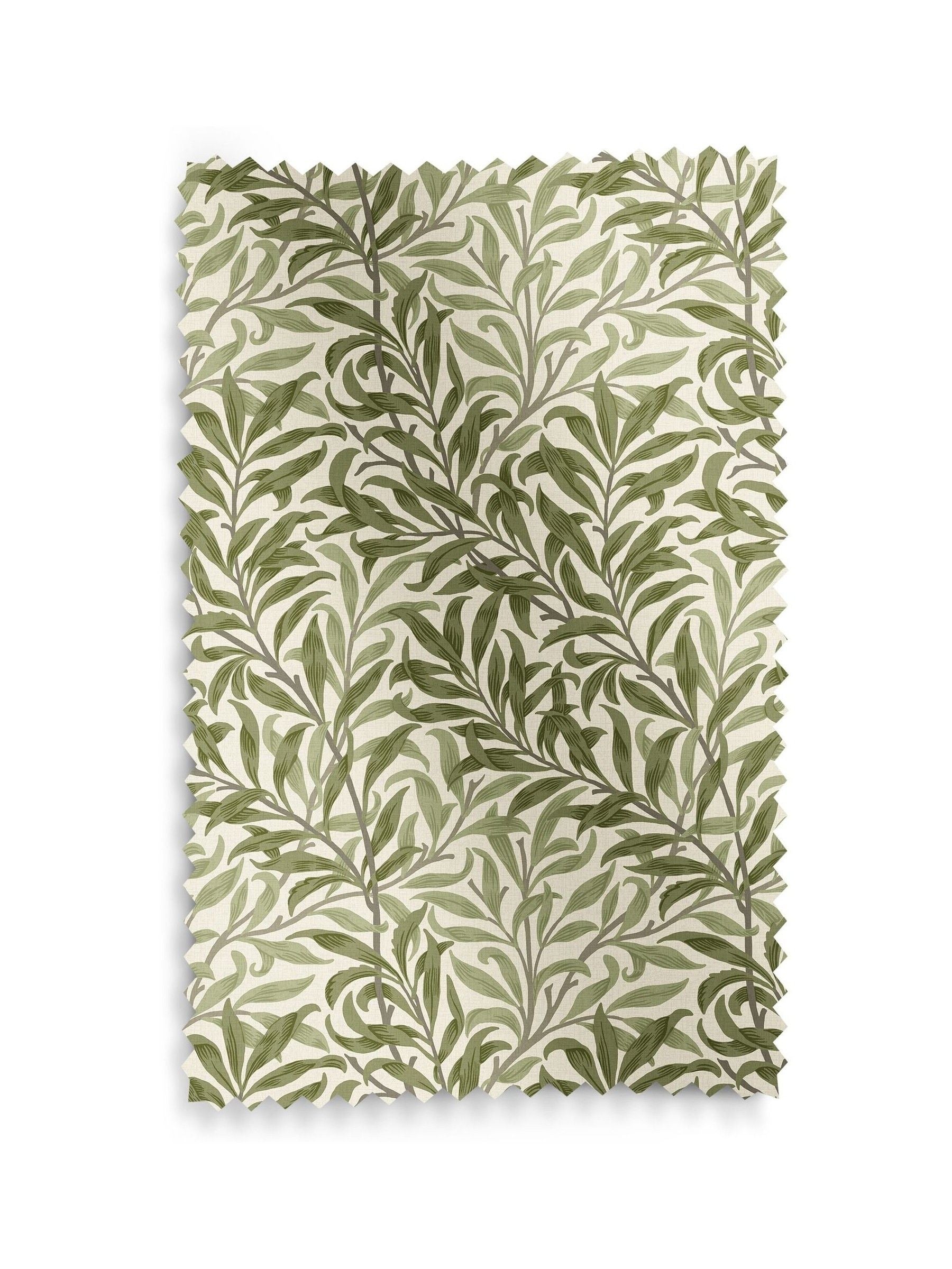 William Morris Willow Bough roller blind in Moss Green (British brand)