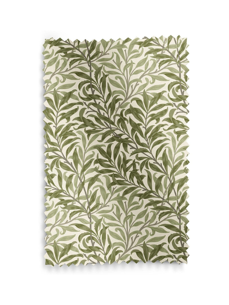 William Morris Willow Bough roller blind in Moss Green (British brand)