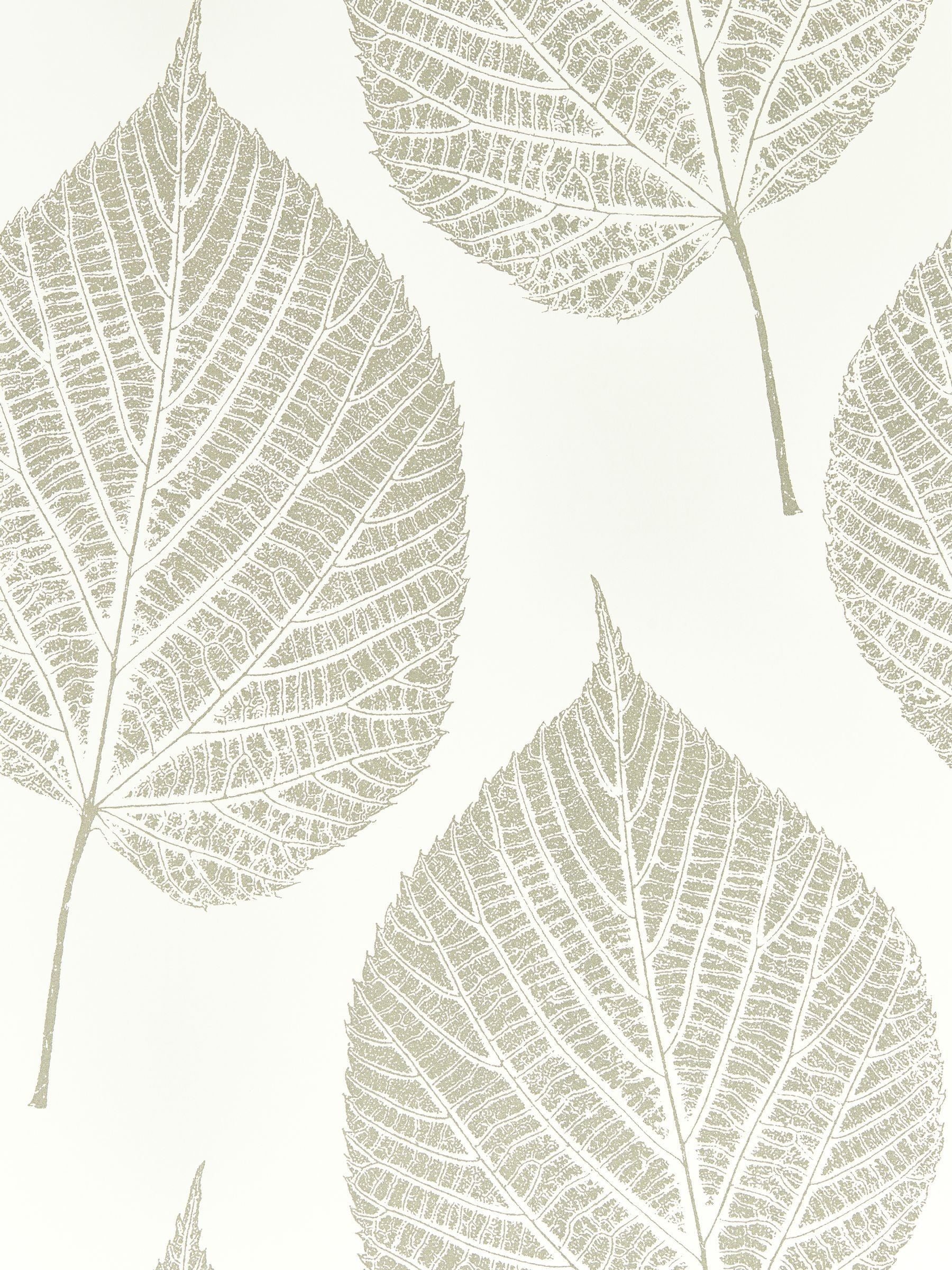 Harlequin wallpaper sample Chalk Silver Leaf (British brand)