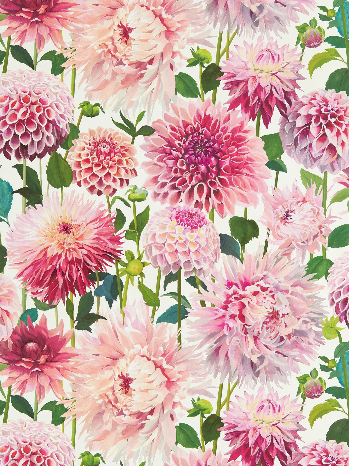 Harlequin Blossom Emerald wallpaper sample, imported from the UK