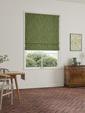 William Morris Moss Green Acorn Velvet Roman blind made to measure, UK version