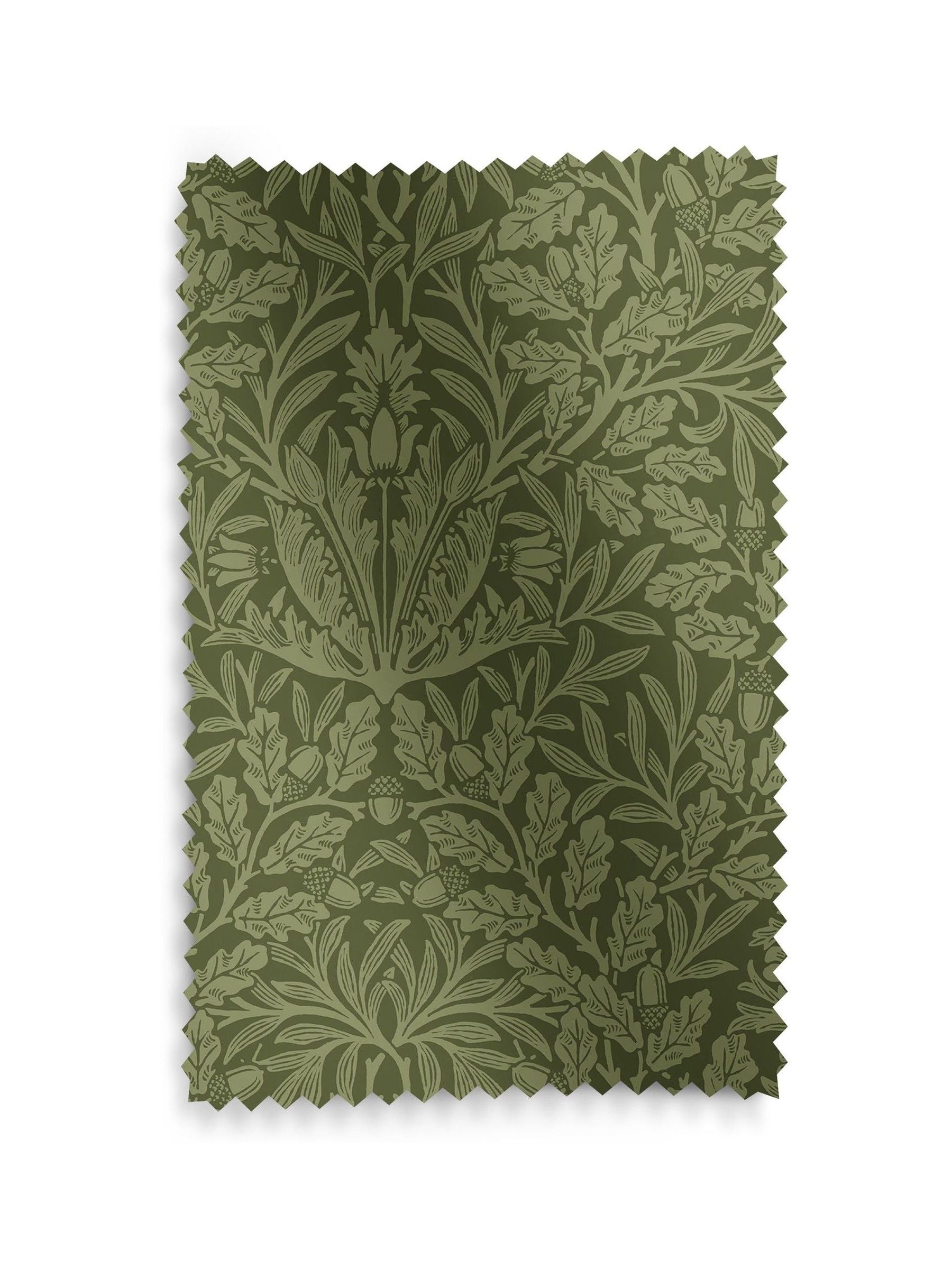 William Morris Moss Green Acorn Velvet Roman blind made to measure, UK version