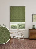 William Morris Moss Green Acorn Velvet Roman blind made to measure, UK version