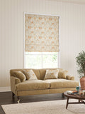 William Morris honey orange iris roman blind made to measure, UK version
