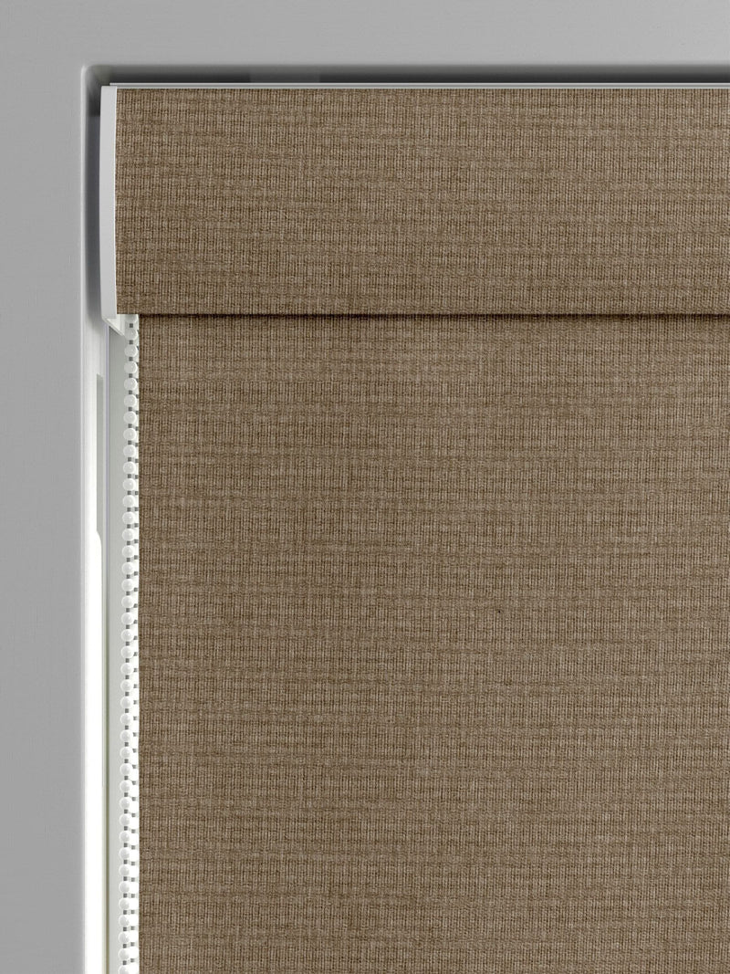 William Morris roman blind Mushroom Natural Reed, UK version