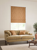 William Morris made to measure roman blind russet brown acorn - British product