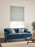 William Morris Blue Double Bough roman blind, UK version