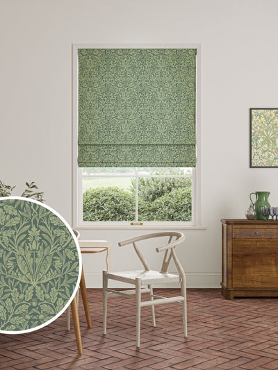 Next William Morris At Home Eucalyptus Green Acorn Roman Blind- Buy online at McGrocer