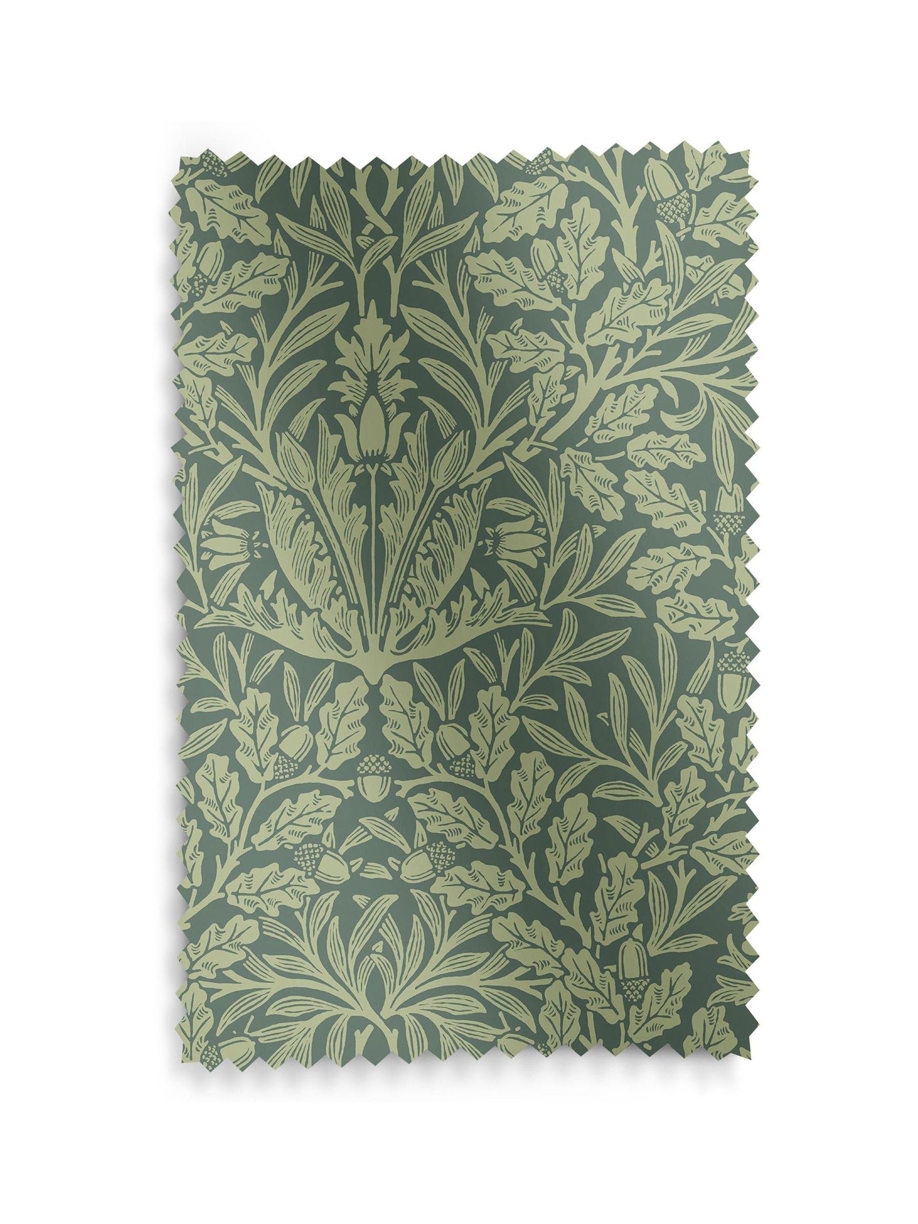 William Morris roman blind Acorn eucalyptus green, UK version