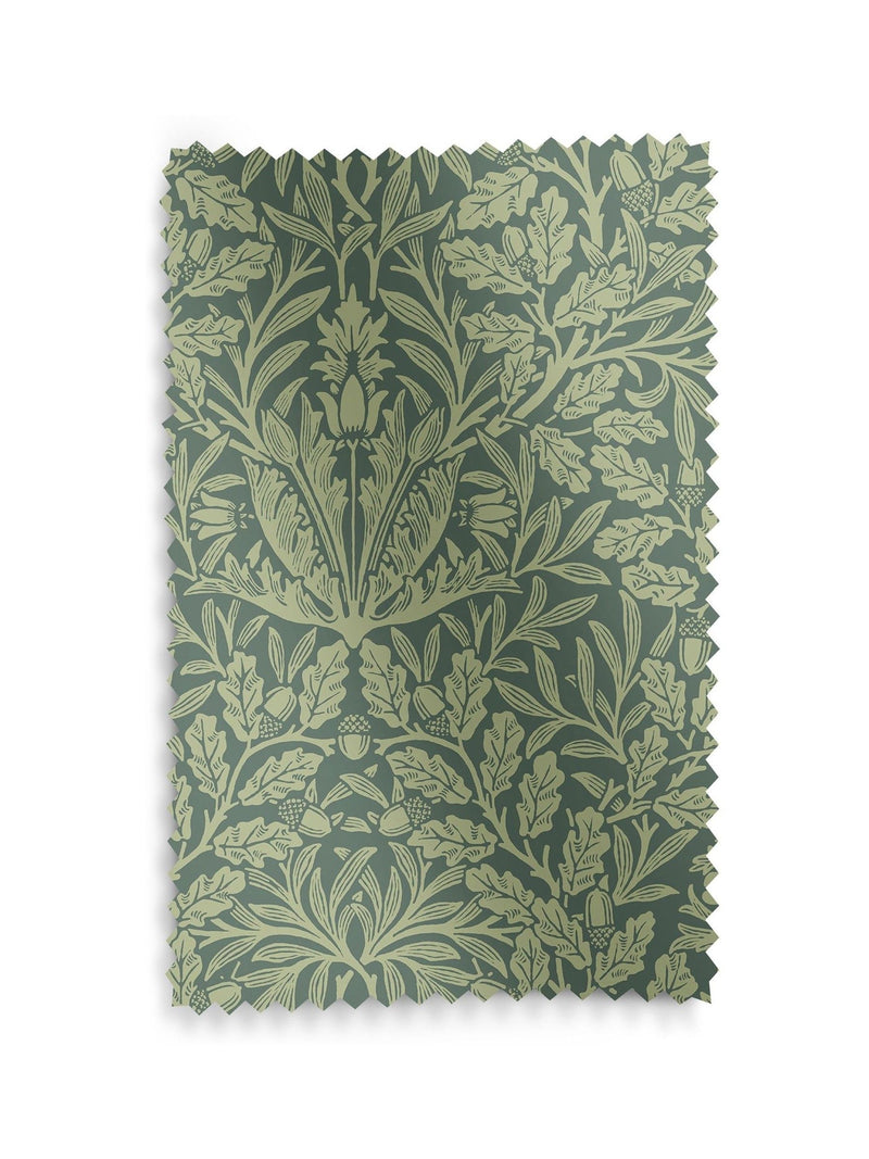 William Morris roman blind Acorn eucalyptus green, UK version