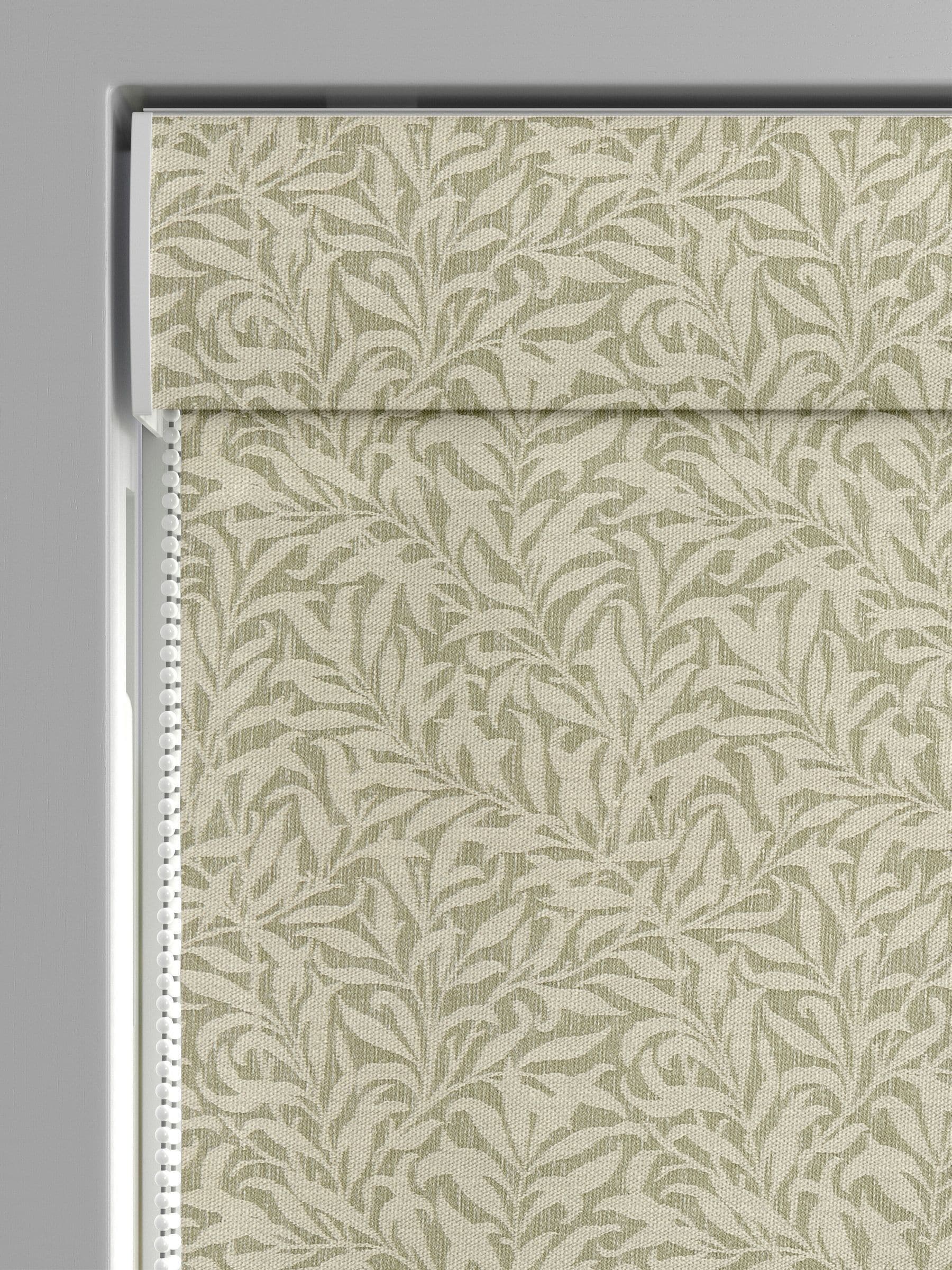 William Morris Lichen Green Willow Bough woven Roman blind (British brand)