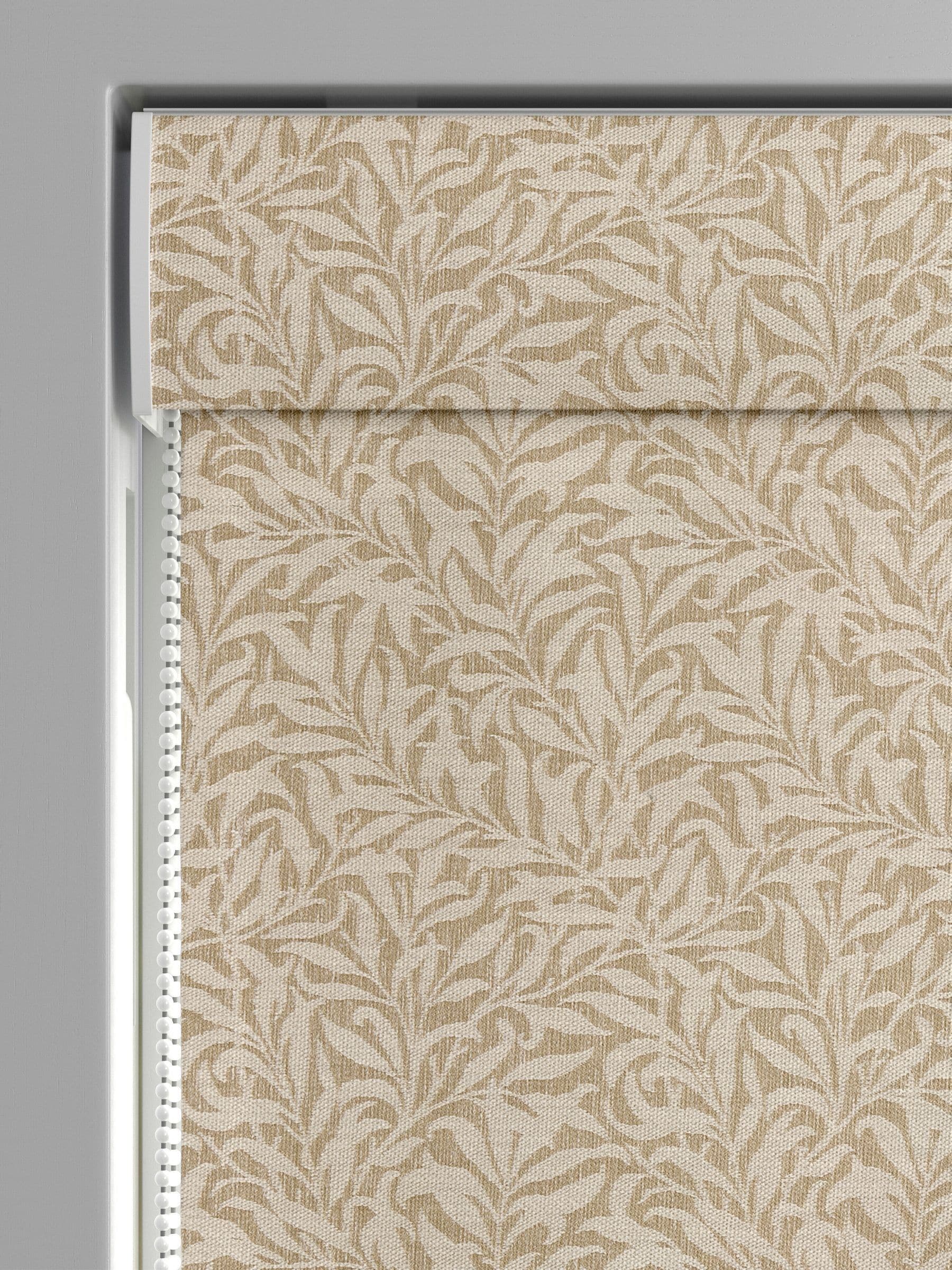 William Morris Willow Bough roman blind natural, imported from the UK
