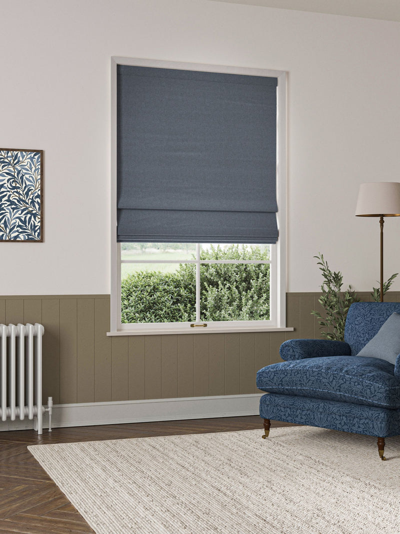 William Morris roman blind River Blue (British brand)