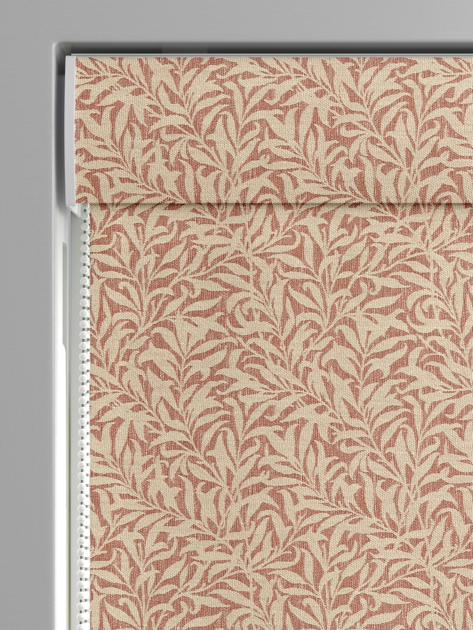 William Morris Willow Bough roman blind brick orange - British product