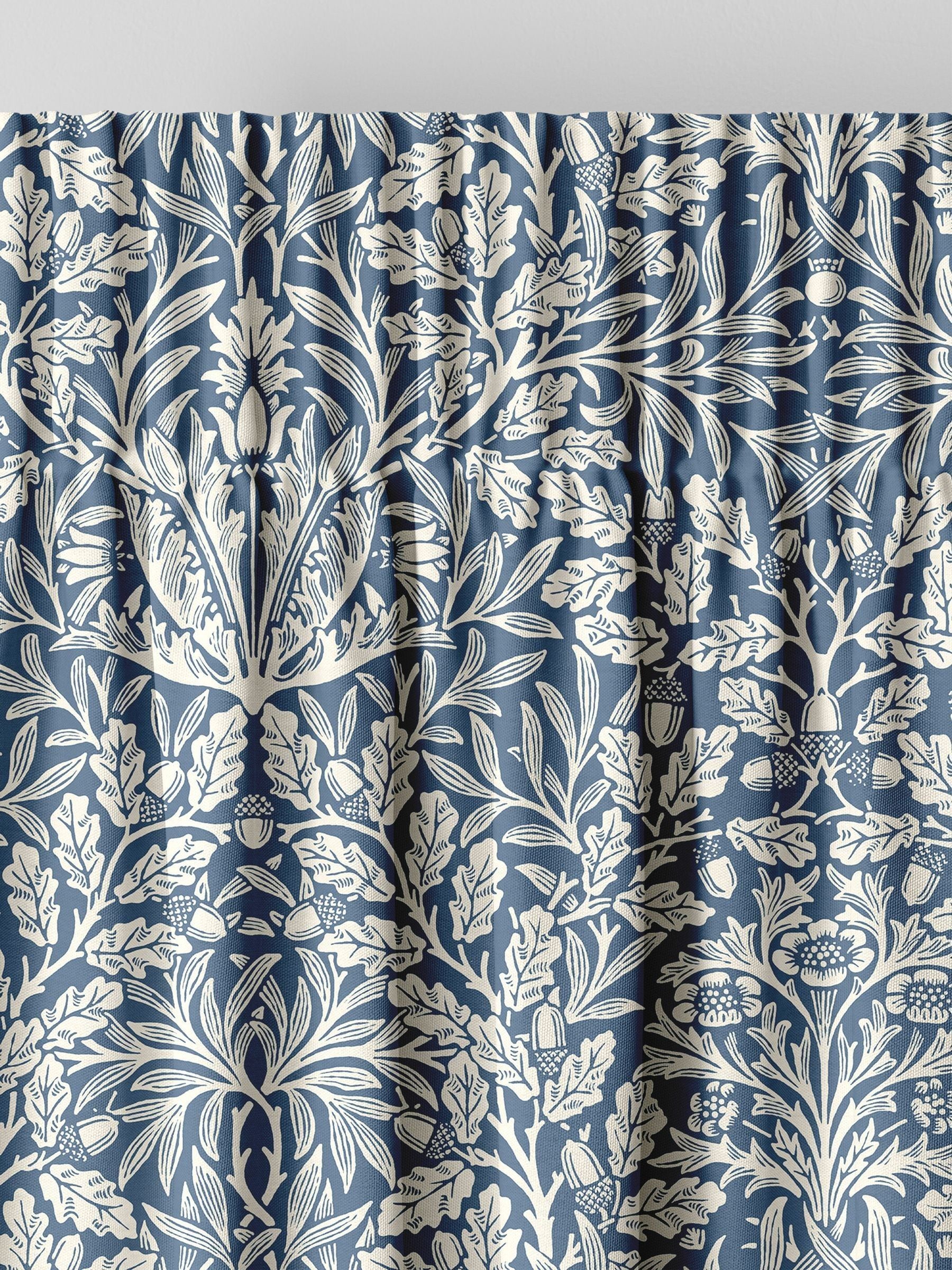 William Morris At Home River Blue Acorn curtains, UK version