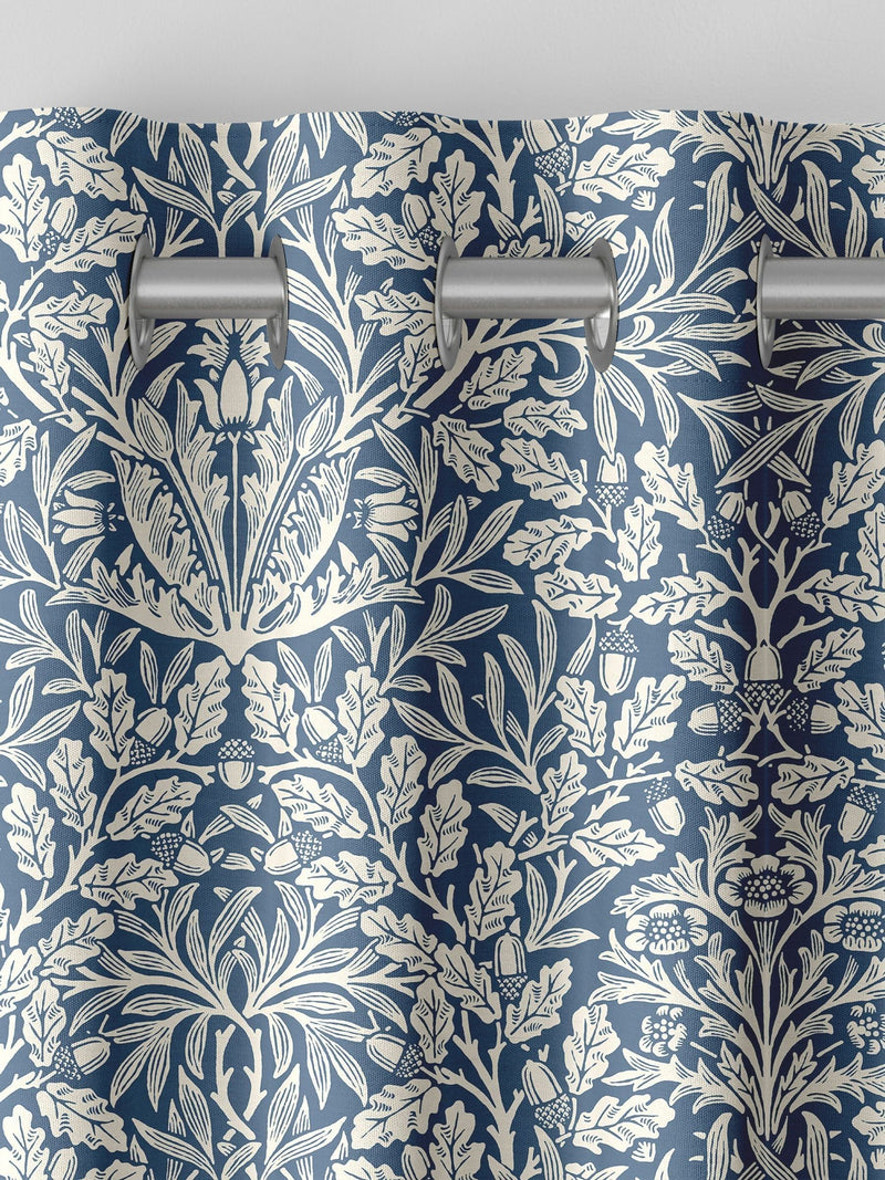 William Morris At Home River Blue Acorn curtains, UK version