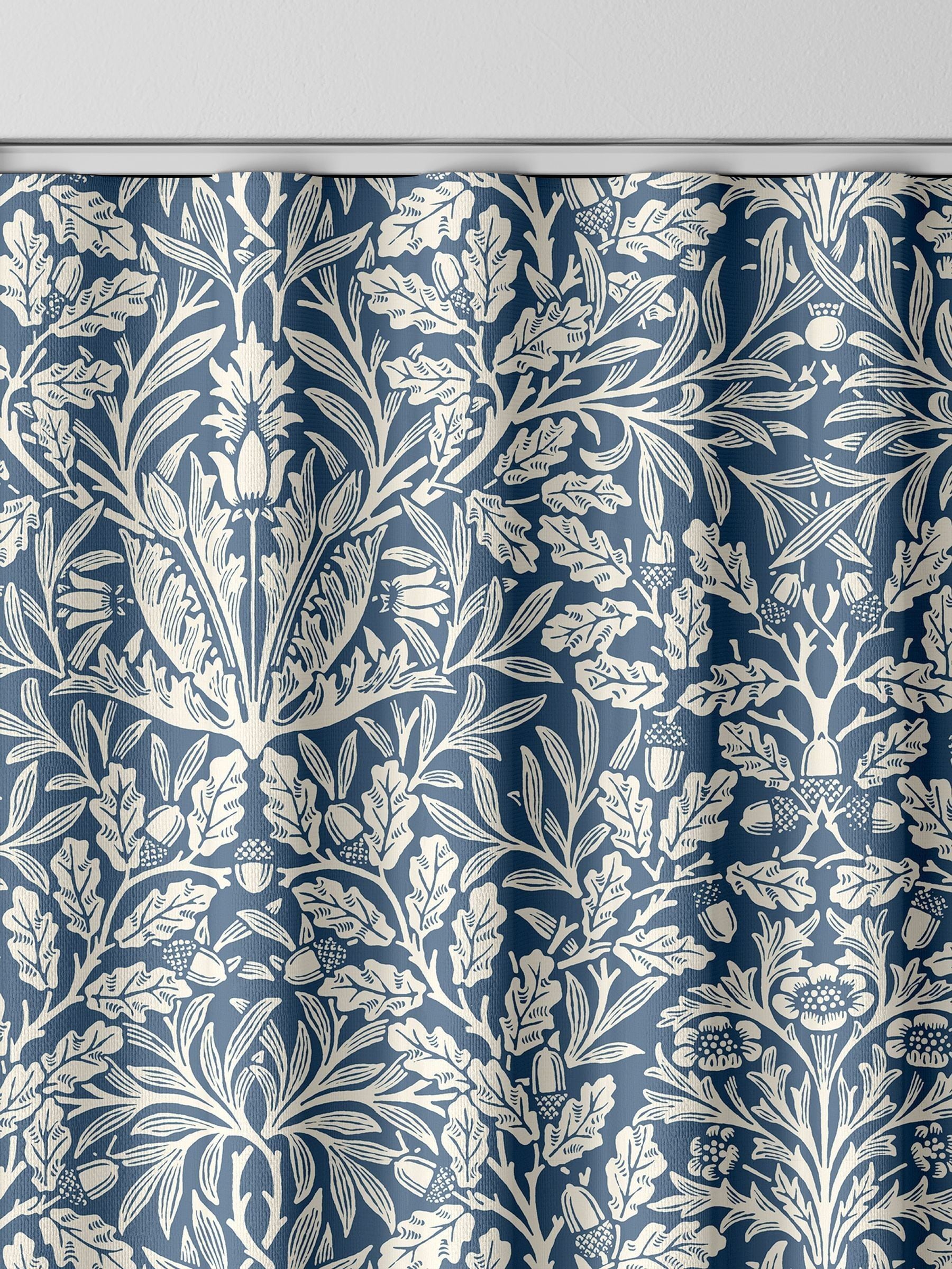 William Morris At Home River Blue Acorn curtains, UK version